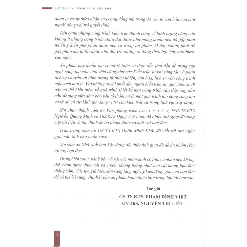 Sách - Sáng Tạo Hình Tượng Trong Kiến Trúc