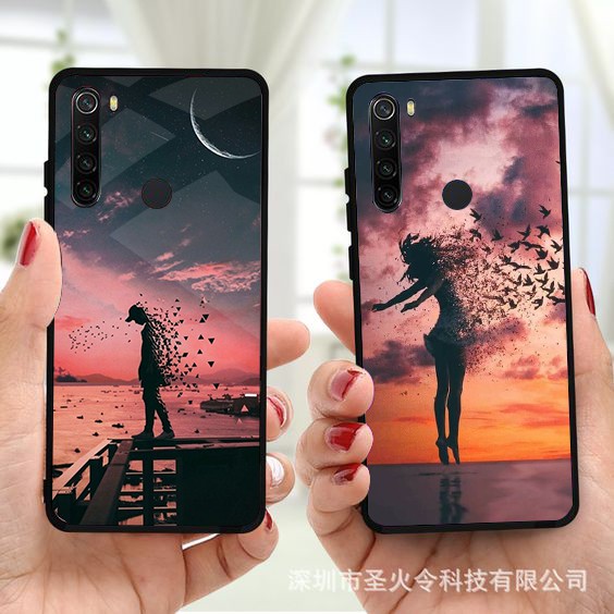 Ốp lưng cường lực Redmi Note 8 / Note8pro họa tiết hoàng hôn