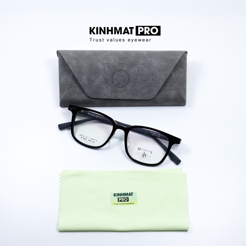 Gọng kính cận nam nữ Blessed one B3053 gọng kính Titan cao cấp Kính mắt Pro