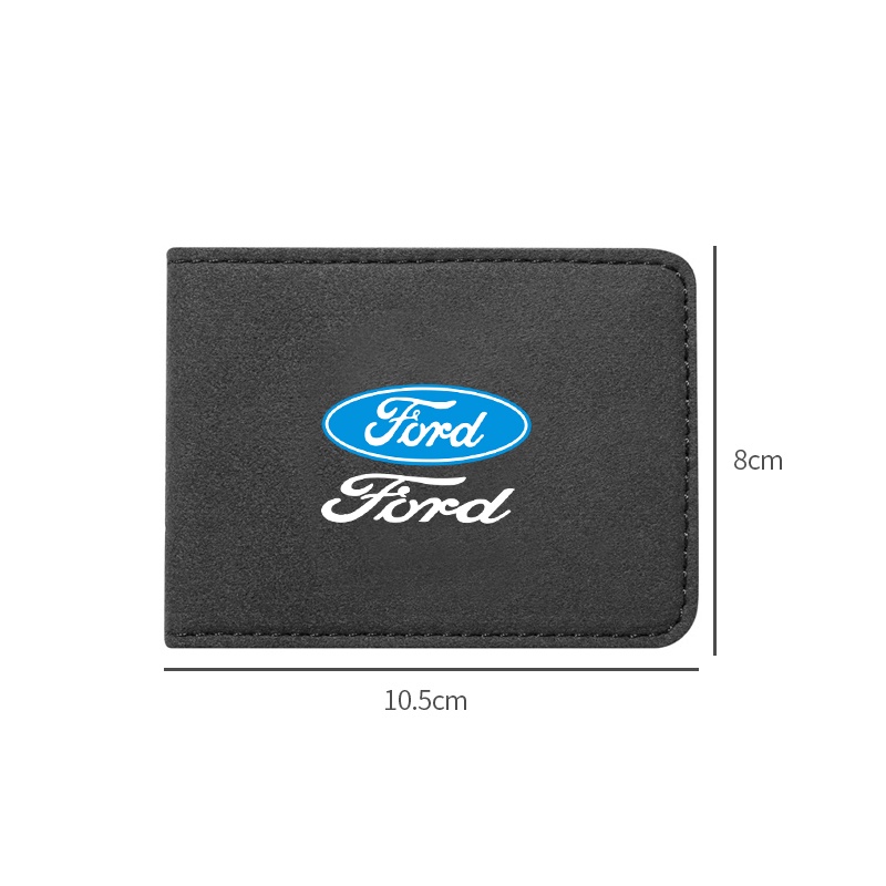 1 Vỏ Da Đựng Bằng Lái Xe Hơi Có Logo Màu Đen Cho Ford Focus Fiesta EcoSport Fusport