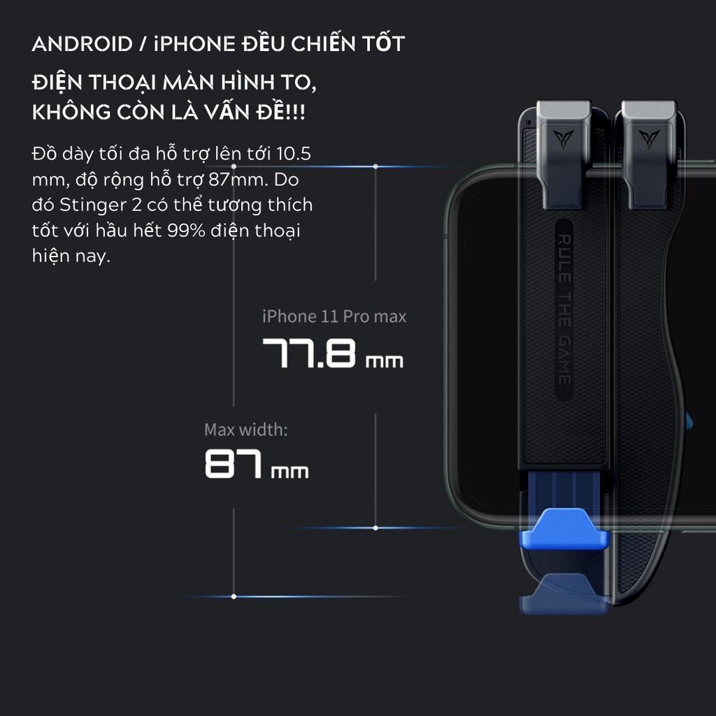 FLYDIGI STINGER 2 PRO | Nút bấm chơi game trên điện thoại, nút bắn chơi game Pubg và FPS khác - BẢO HÀNH 3 THÁNG