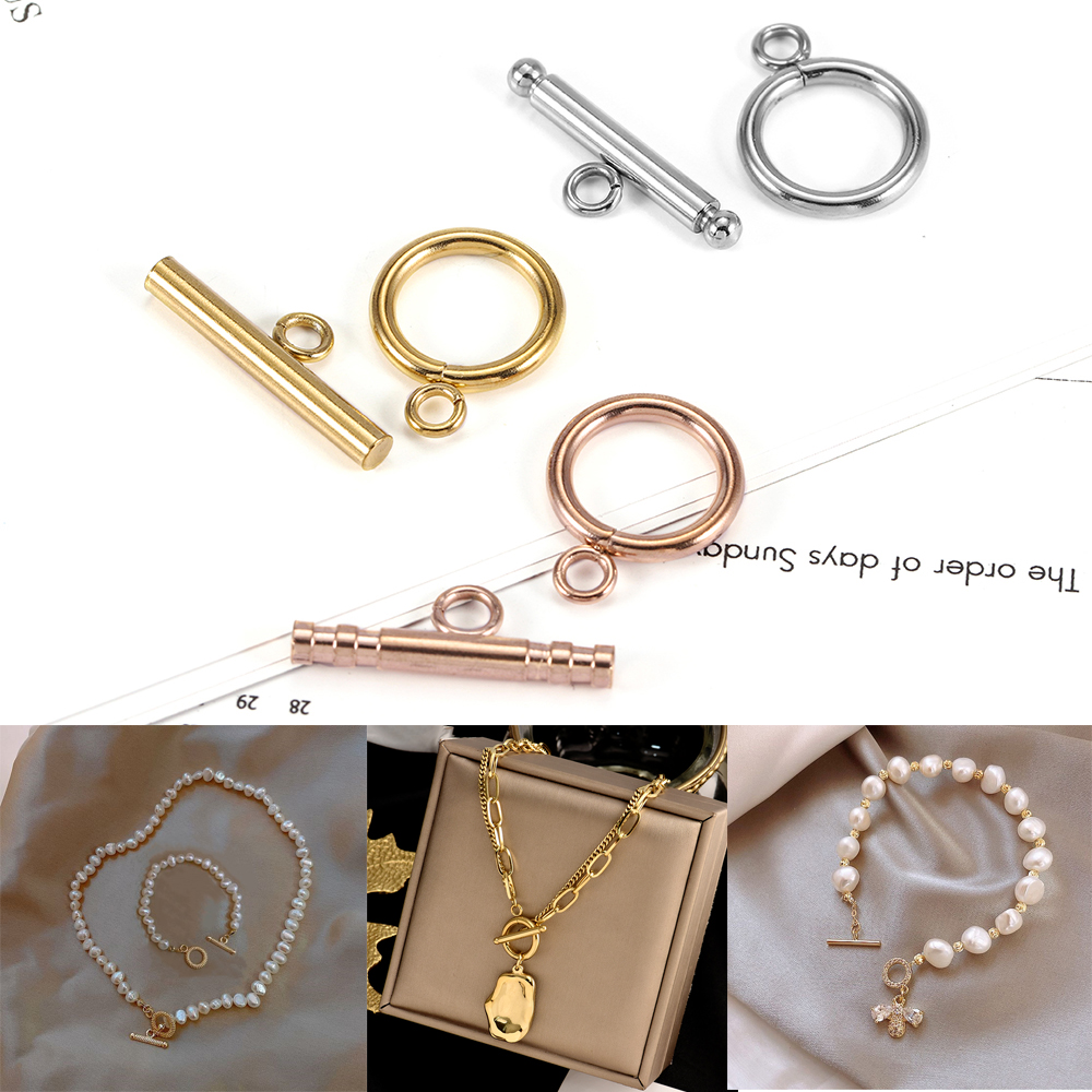 St.kunkka Bộ 6 bộ móc khóa bằng thép không gỉ dùng làm trang sức thủ công tiện dụng