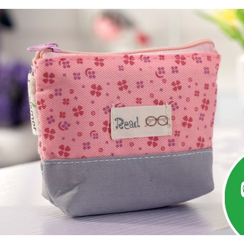 Cute Canvas Small Purse Canvas Wallets, Floral Coin Purse, Coin Purse Canvas Cute Small Purse with Zipper for Women and Girls YUE