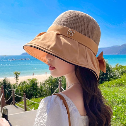 Nón Tai Bèo Có Vành Che Mặt Chống Tia Uv Phong Cách Hàn Quốc Thời Trang Mùa Hè Cho Nữ