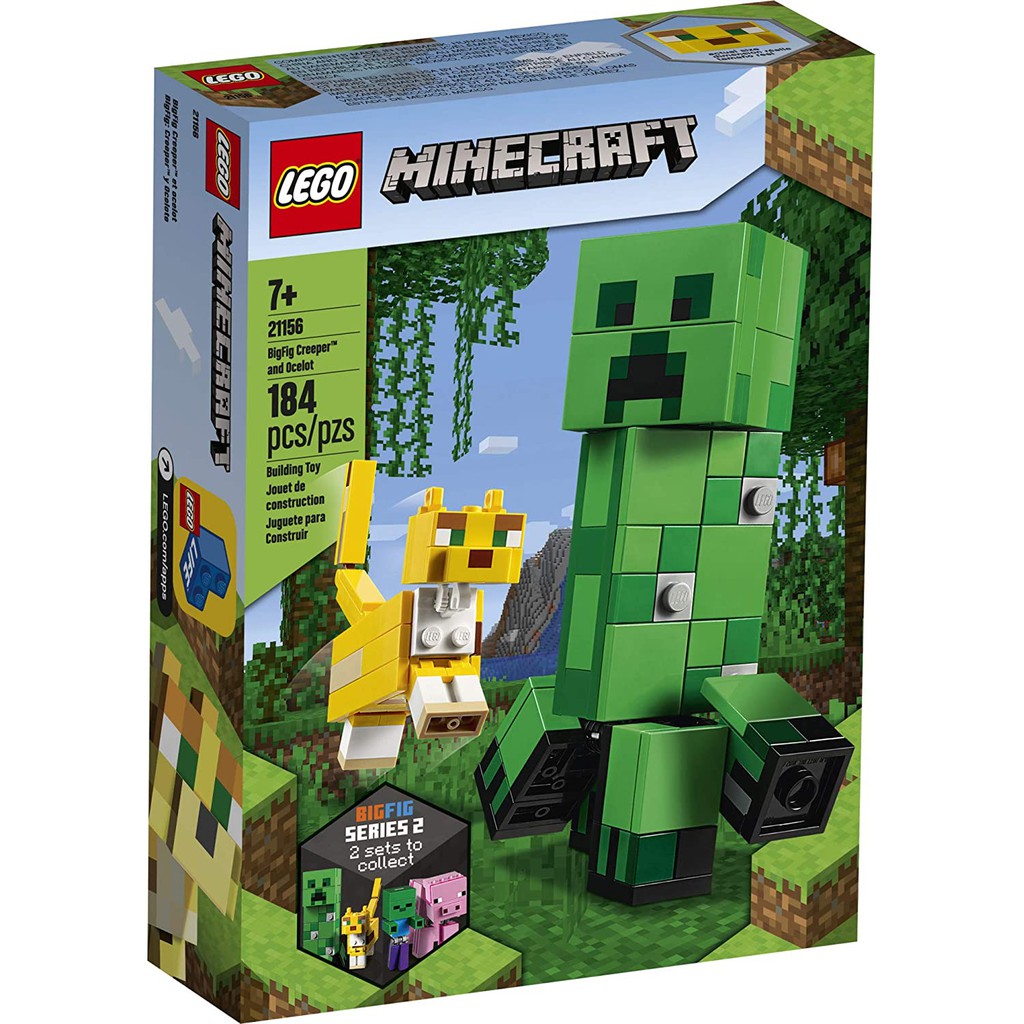 Đồ chơi LEGO MINECRAFT - Sinh Vật Creeper Khổng Lồ Và Mèo Ocelot - Mã SP 21156