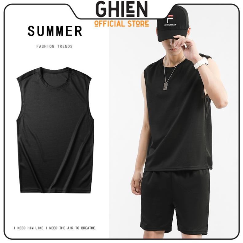 Áo Thun ba lỗ unisex basic cổ tròn TankTop form rộng sát nách tập gym co giãn mùa hè