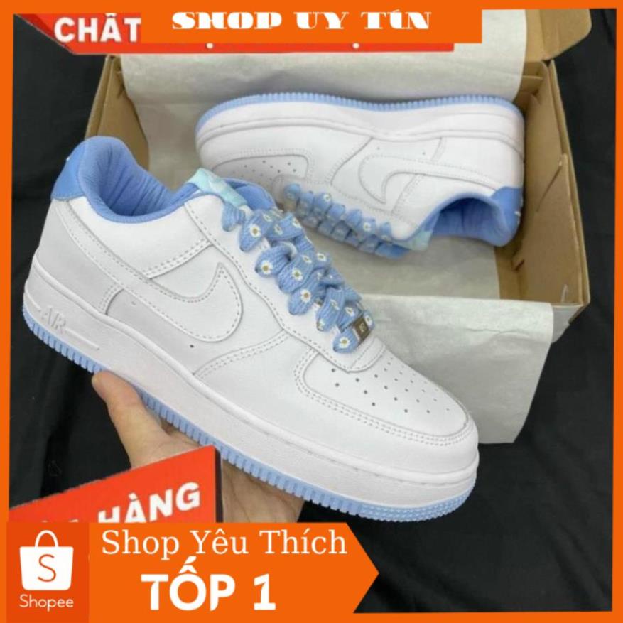 (FREESHIP + ẢNH THẬT 1.1) Giày AF1 Trắng xanh hoa cúc | BigBuy360 - bigbuy360.vn