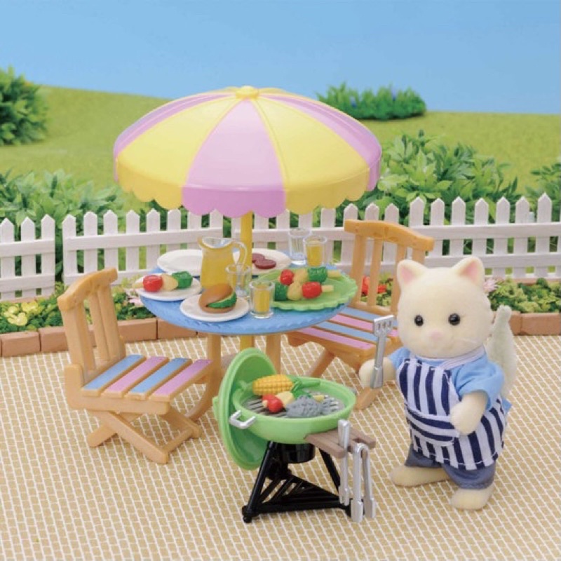 Sylvanian Families 4869 bộ bàn tiệc ngoài trời - Garden Barbecue Set - Đồ chơi nhà búp bê