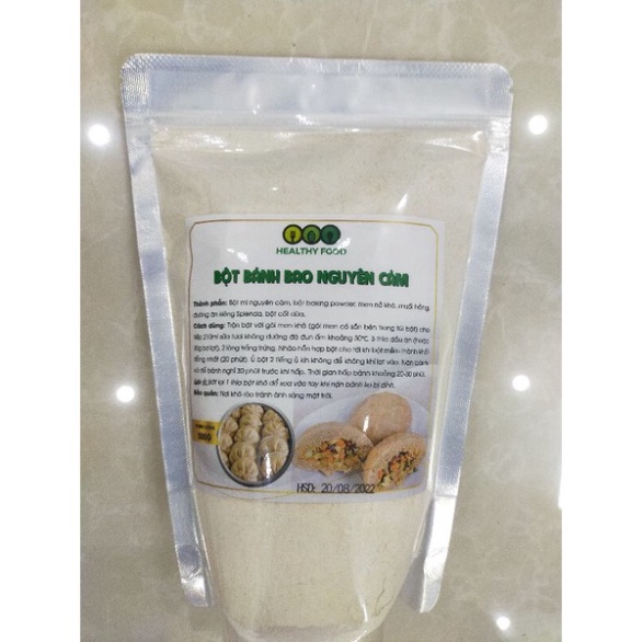 Trộn sẵn 500g Bột BÁNH BAO nguyên cám ăn kiêng giảm cân Eatclean (có sẵn men nở)