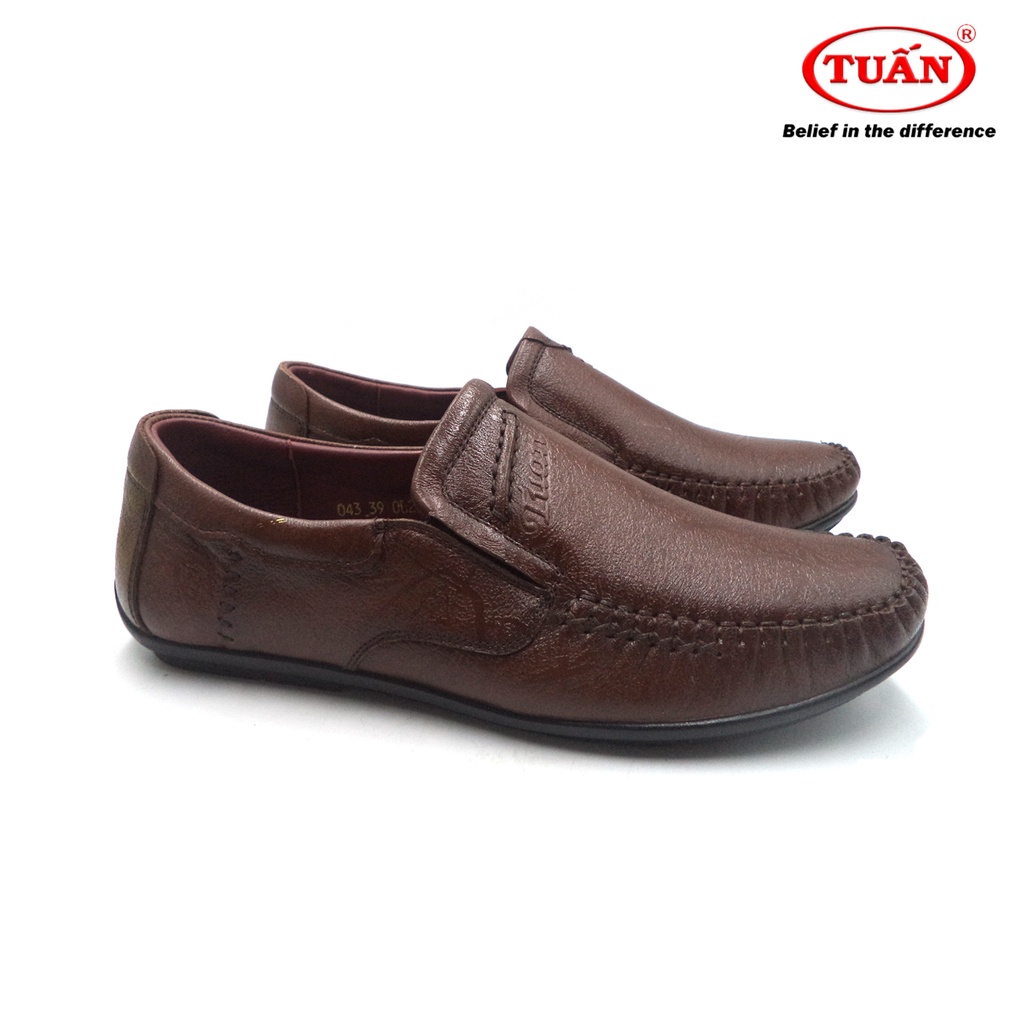 Giày da nam giày lười nam da bò thương hiệu Tuấn GXHU-043