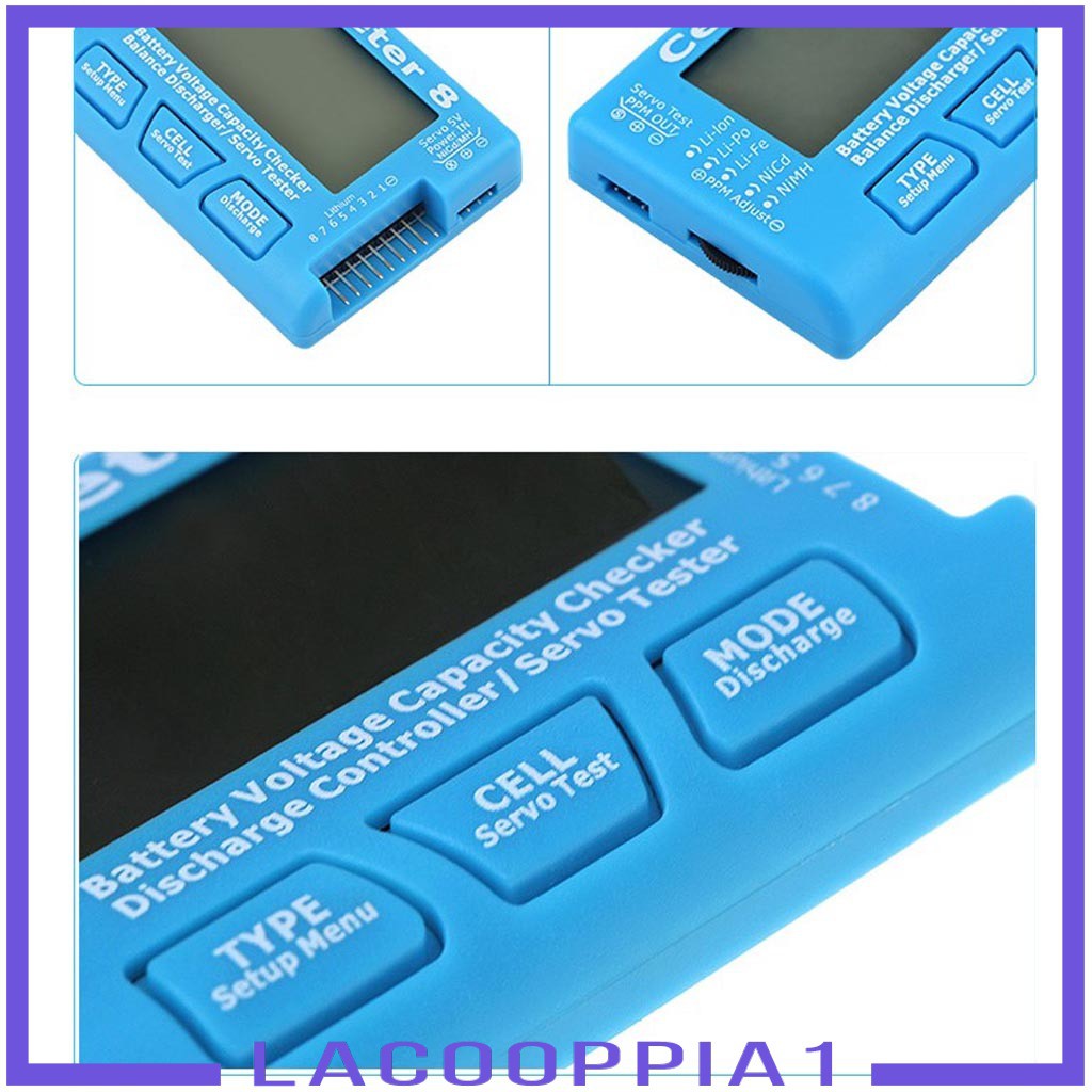 [Lacooppia1] Màn Hình LCD RC CellMeter Kiểm Tra Dung Lượng Pin Cho LiPo Life NiMH Nicd