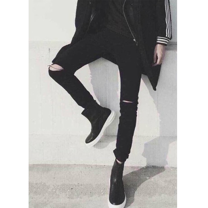 Quần Jean Nam Dáng Ôm Vừa Vải Mềm Màu Xanh Đậm Bền Màu | BigBuy360 - bigbuy360.vn