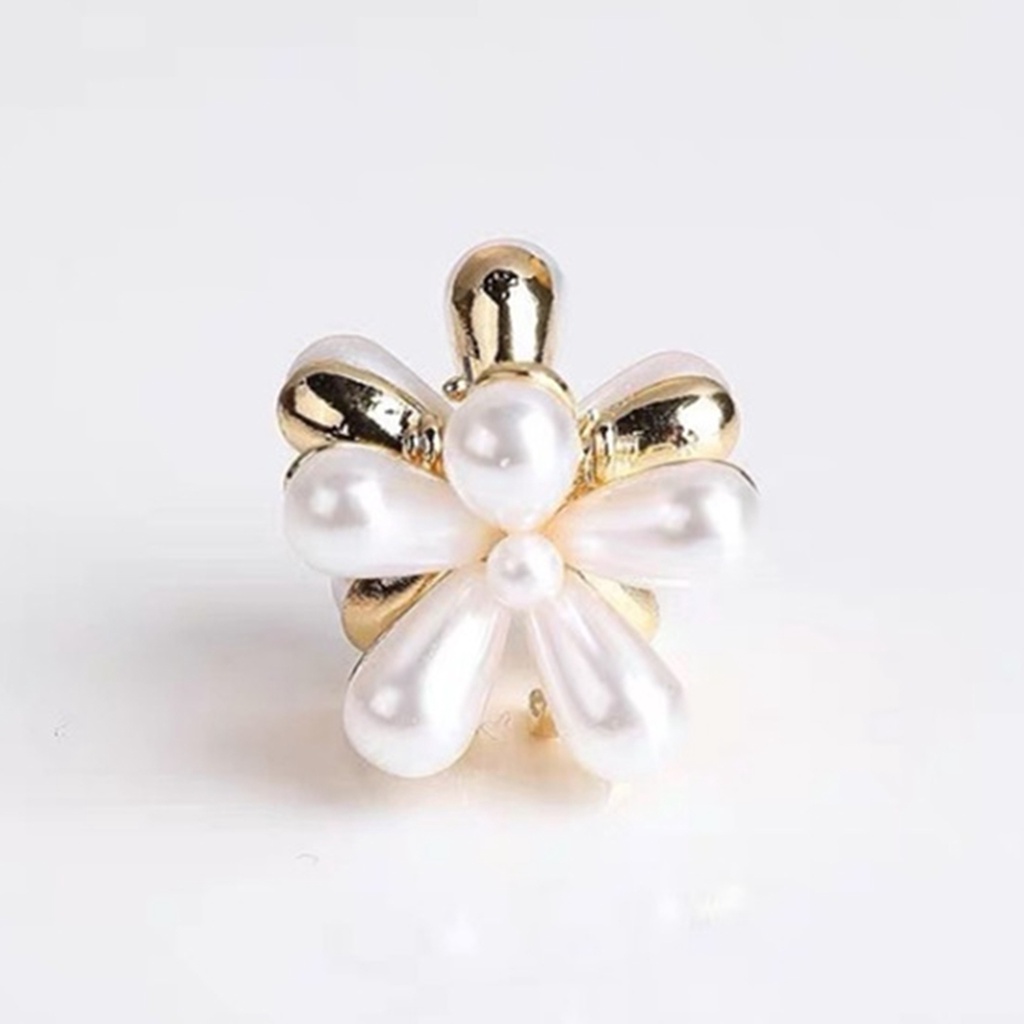 Kẹp tóc thiết kế hình hoa bằng ngọc trai nhân tạo thời trang phong cách retro