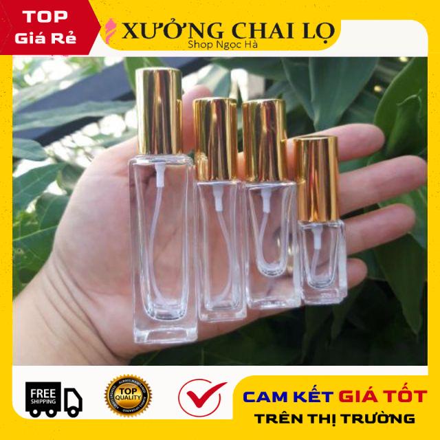 Lọ Chiết Nước Hoa ❤ GIÁ RẺ NHẤT ❤ Lọ đựng dầu thơm vuông 20ml,10ml,5ml, phụ kiện du lịch