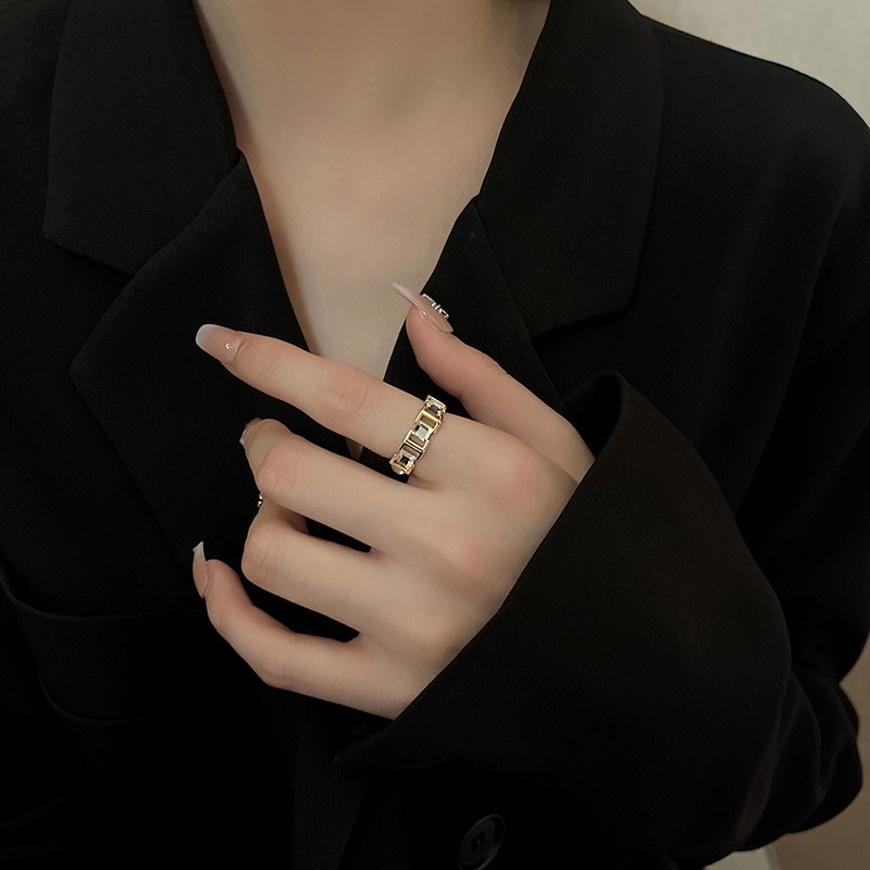 Nhẫn Mạ Vàng / Bạc 925 Đính Đá Zircon Nhiều Kiểu Dáng Thời Trang Hàn Quốc