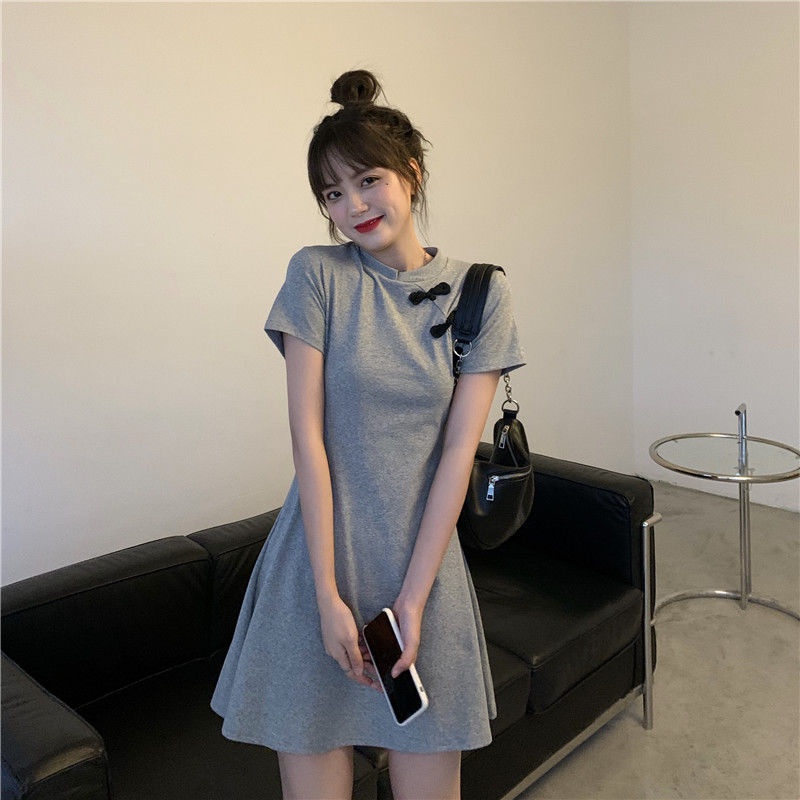 IELGY Sườn Xám Cách Tân Plus Size Bằng Cotton Thời Trang Cho Nữ