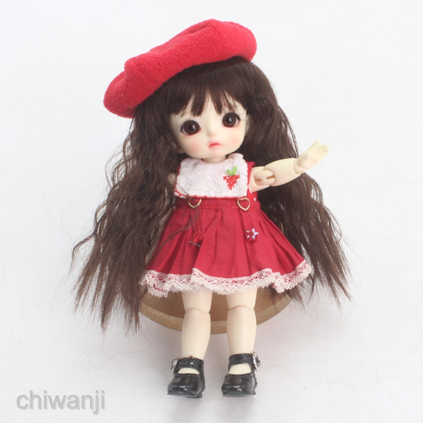 Tóc Giả Bằng Sợi Tổng Hợp Cho Búp Bê BJD 5-6inch 1 / 8