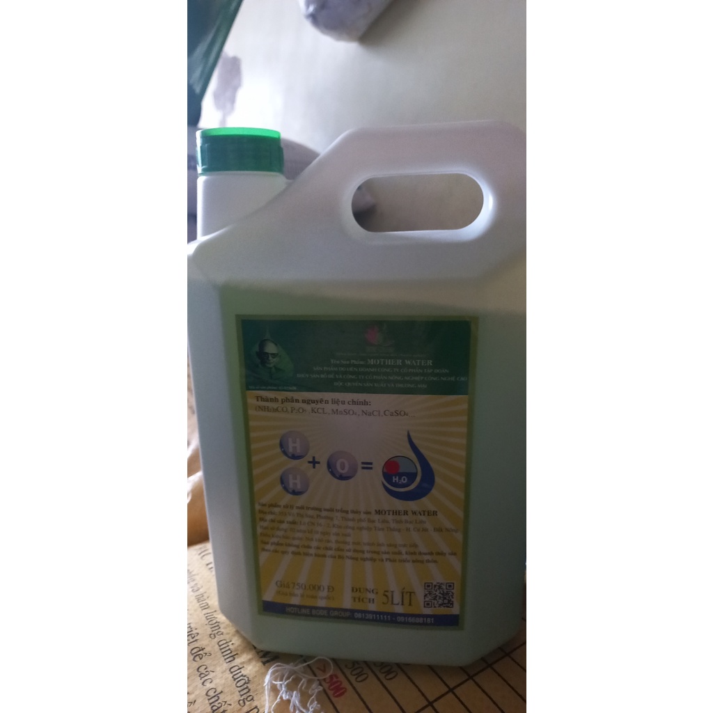 BỒ ĐỀ , 5 LÍT MOTHER WATER, XỬ LÍ MÔI TRƯỜNG NƯỚC AO NUÔI TÔM , CÁ