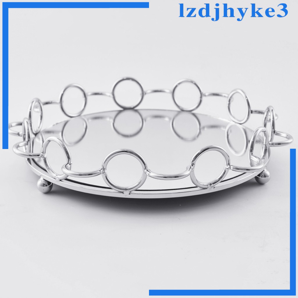 Khay Đựng Nến Bằng Thủy Tinh Tráng Gương Sang Trọng Enjoylife lzdjhyke3