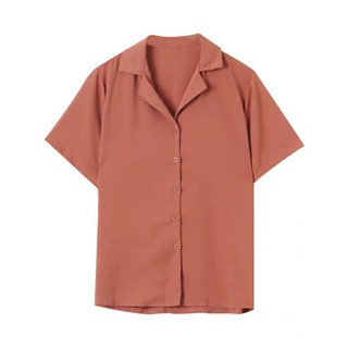 (Big size)Áo sơ mi cổ vest 2 ve mà basic 60-90kg