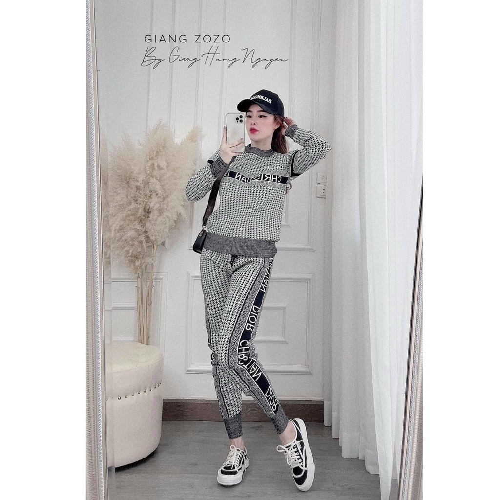 Set len bộ zic zac viền chữ cực hot