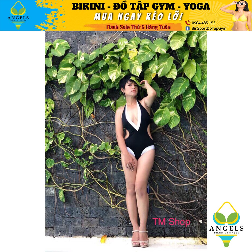 Bikini,Bộ Đồ Bơi Một Mảnh Body Khoét Eo, Viền Trắng BHV029 | BigBuy360 - bigbuy360.vn