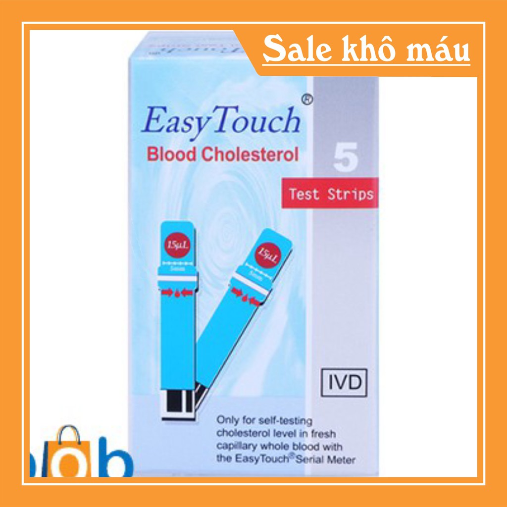 (có sẵn) Que thử mỡ máu, cholesterol cho máy đo Easy Touch GCU ET322 (10 que)