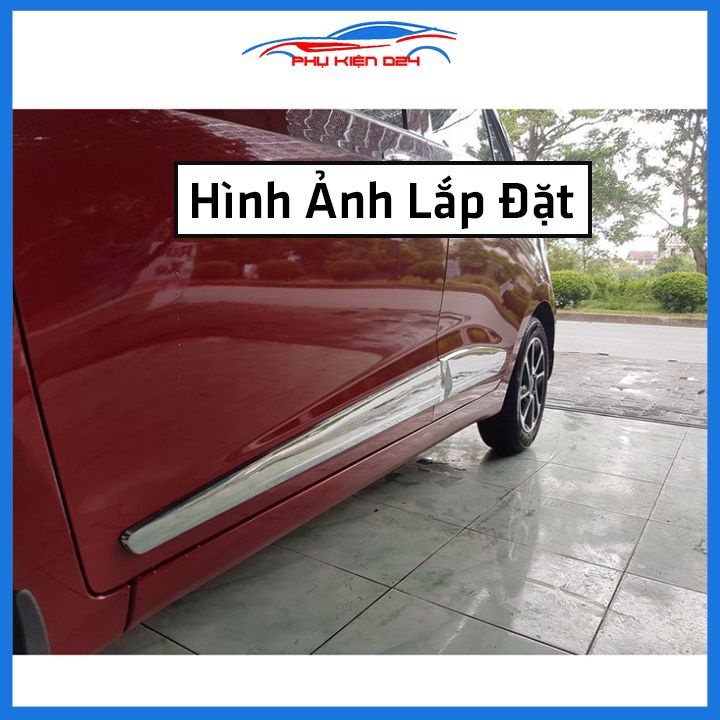 Bộ ốp nẹp sườn i10 2019-2020-2021 Hatch Back mạ crom trang trí làm đẹp xe
