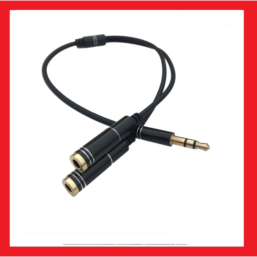 Cáp chia Audio 1 ra 2 chuẩn 3.5mm