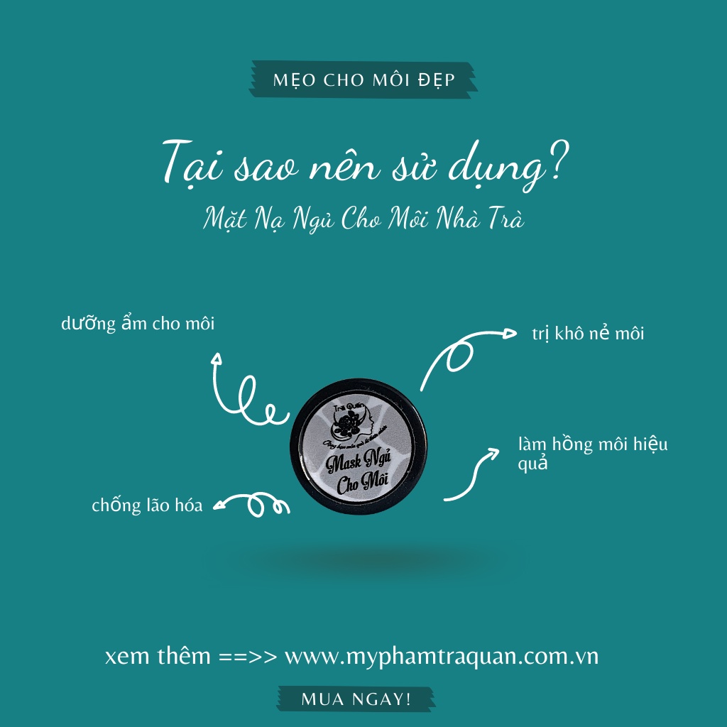 Mặt Nạ Ngủ Cho Môi Từ Mỡ Cừu Dưỡng Ẩm Dưỡng Môi Mềm Mịn Và Làm Hồng Sáng Môi Trà Quán 5g