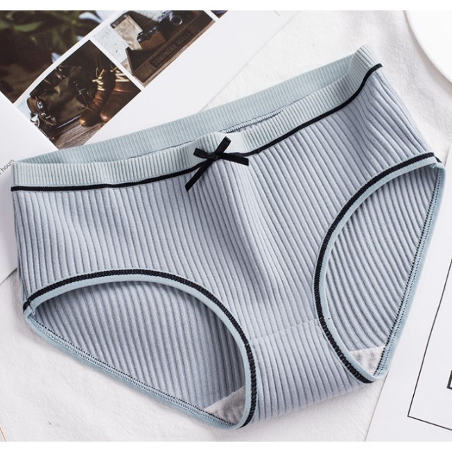 Quần lót nữ Cotton gân tăm đính nơ có chọn size chọn màu QLCT03 | BigBuy360 - bigbuy360.vn