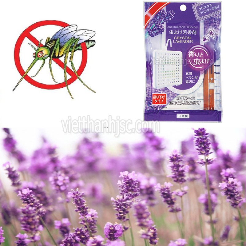 Hàng Nhật - Miếng treo thơm phòng xua muỗi, côn trùng hương lavender