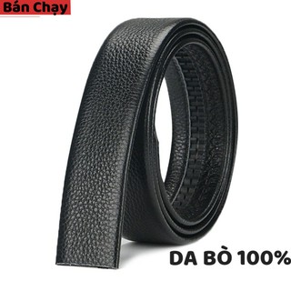 Dây Thắt Lưng Nam(có khấc) Cho Khóa Tăng Chất Liệu Da Bò Thật 100% - Dành Cho Đầu Khoá Nhỏ Hơn 3.5cm
