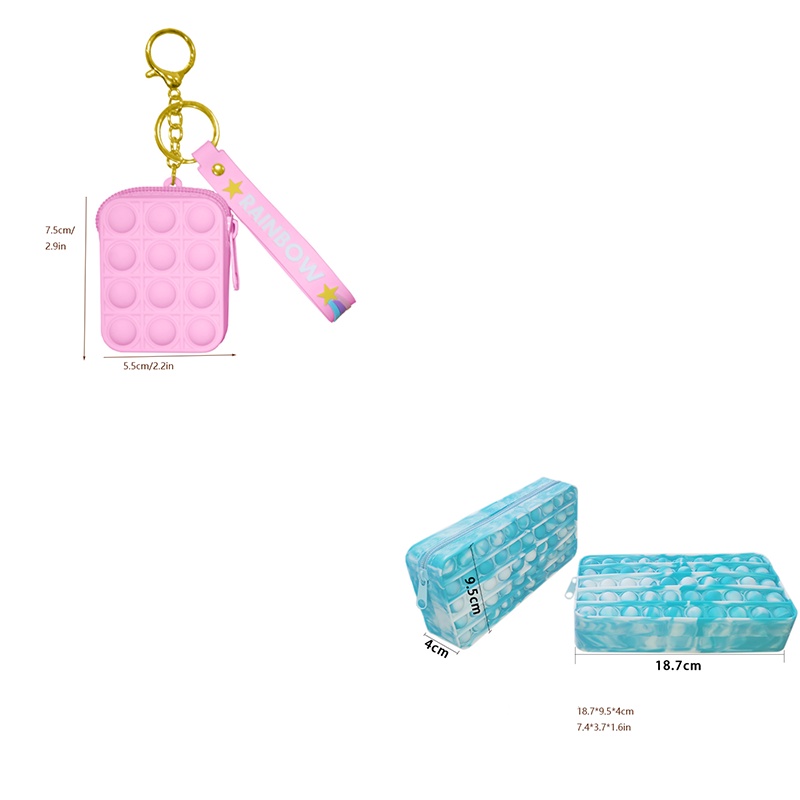 Túi đựng bút tích hợp đồ chơi nhấn bóng bóng dễ thương