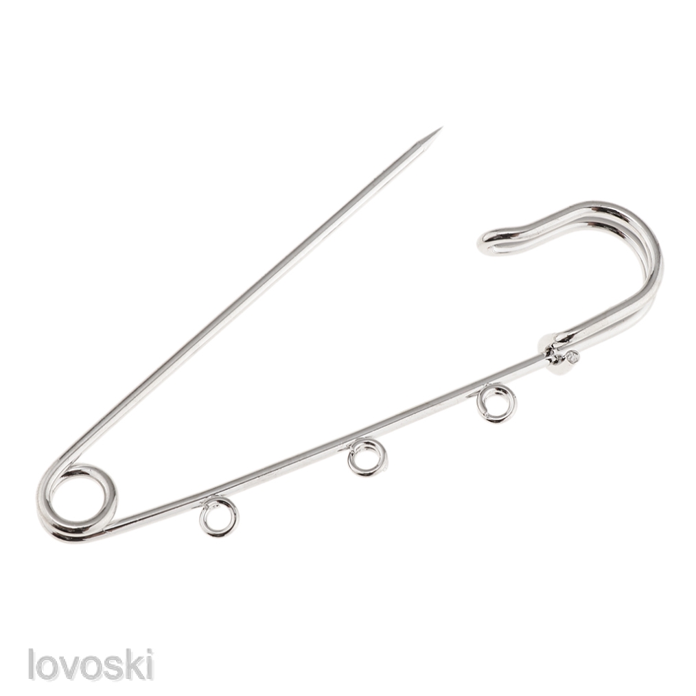 [Lovoski] Bộ 10 Ghim Cài Áo 3 Lỗ An Toàn Kích Thước 8x1.7cm