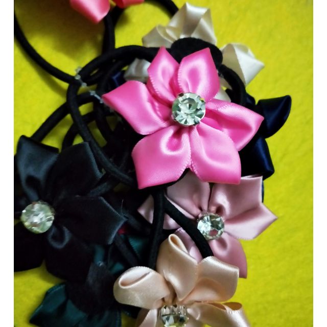 Combo 10 cột tóc bông hoa đủ màu