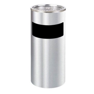 Thùng rác inox có gạt tàn thuốc lá cao cấp