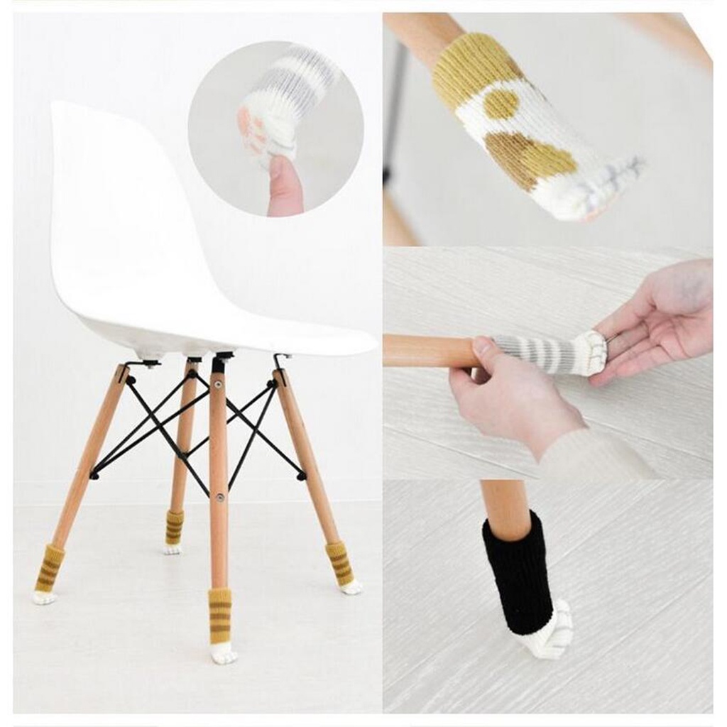 4 Vớ Bọc Chân Ghế Chống Trầy Sàn Nhà 1