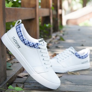 Giày sneaker nam TRĂNG, ĐEN, SNK123, thời trang Azado