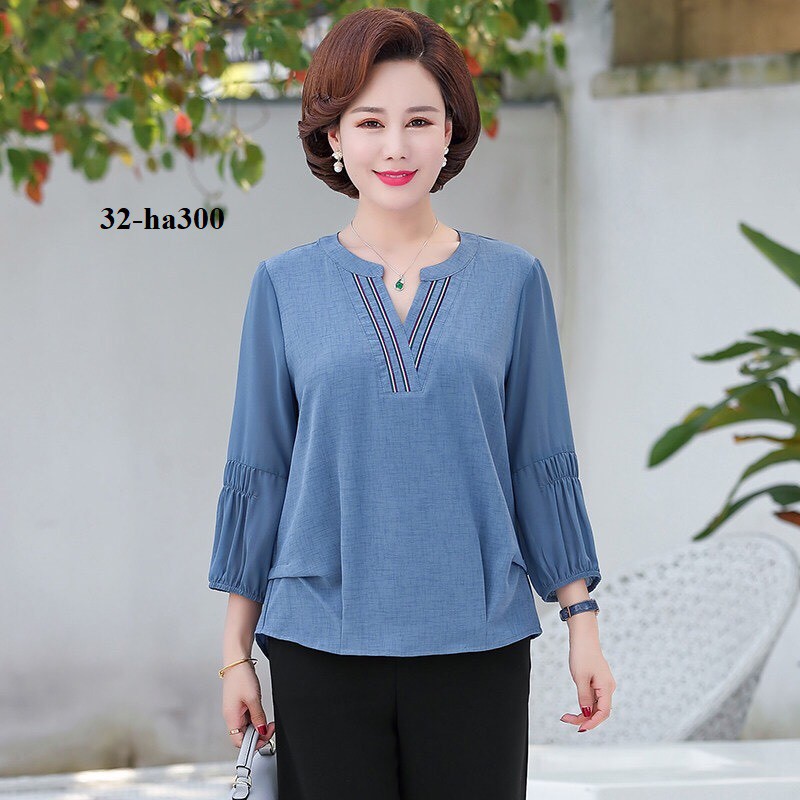 ha300-Áo thiết kế kiểu quý cô sang trọng