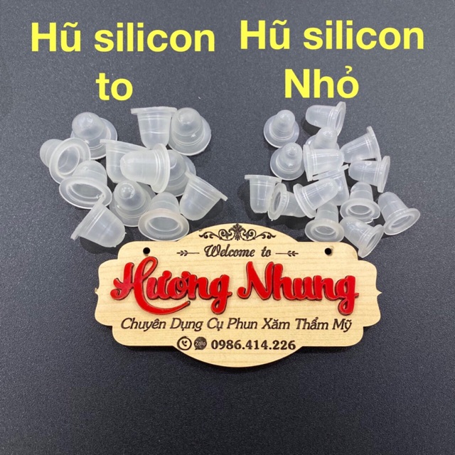 Hũ Đựng Mực Phun Xăm Silicon ( Gói 100 Hũ )