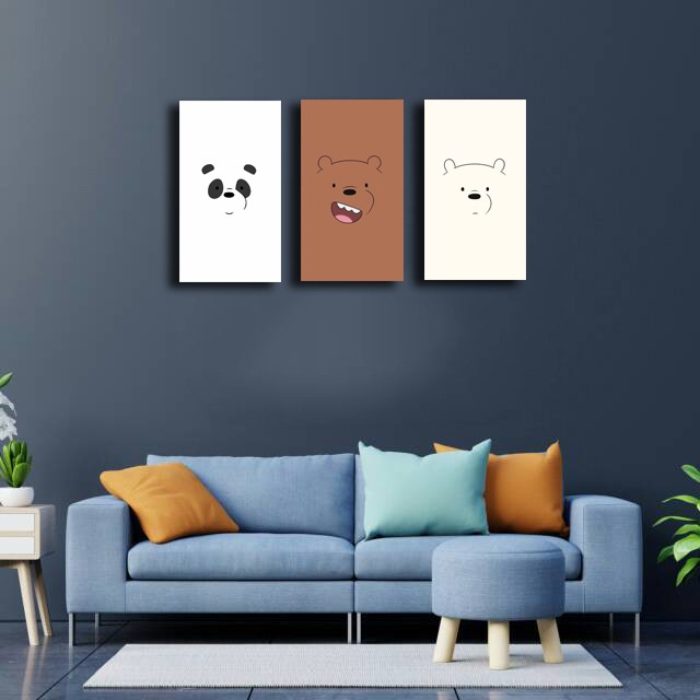 Phụ Kiện Trang Trí Tường Hình We Bare Bears 15x30