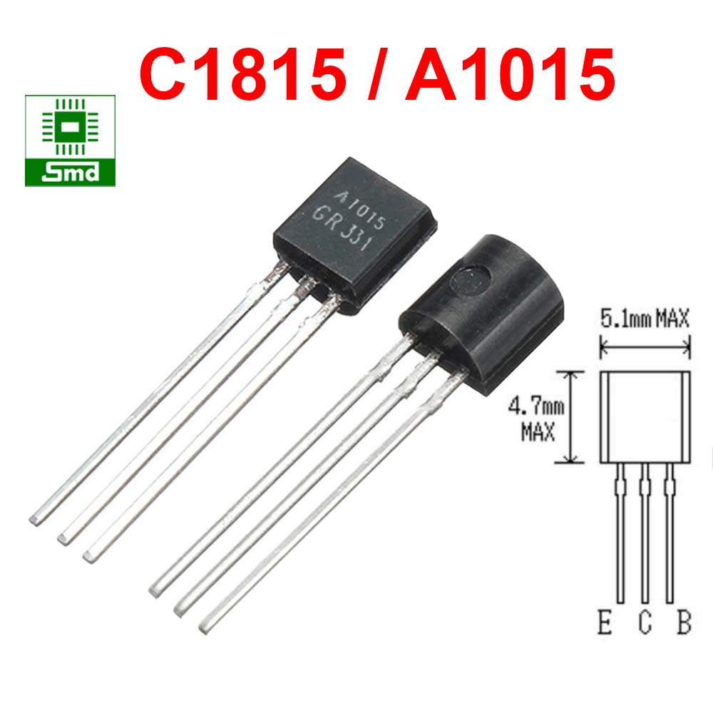Transistor C1815 / A1015 0.15A-50V Kiểu chân cắm TO92 trans PNP NPN 2SC1815 2SA1015 linh kiện điện tử chất lượng