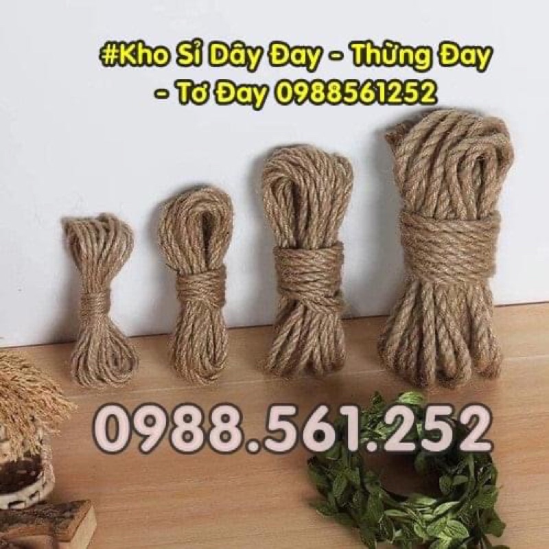 5 mét dây thừng trang trí, làm đồ cào móng mèo, dây đay bố tự nhiên