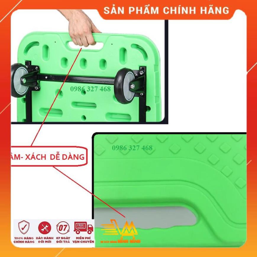 [BH 12TH- Loại 1 Tốt Nhất] Xe Đẩy Hàng 150 kg, Xe Đẩy Hàng 4 Bánh Maxkiwi PT0089 Mới- Bánh Xe Chống Ồn, Tay Đẩy Gấp Gọn