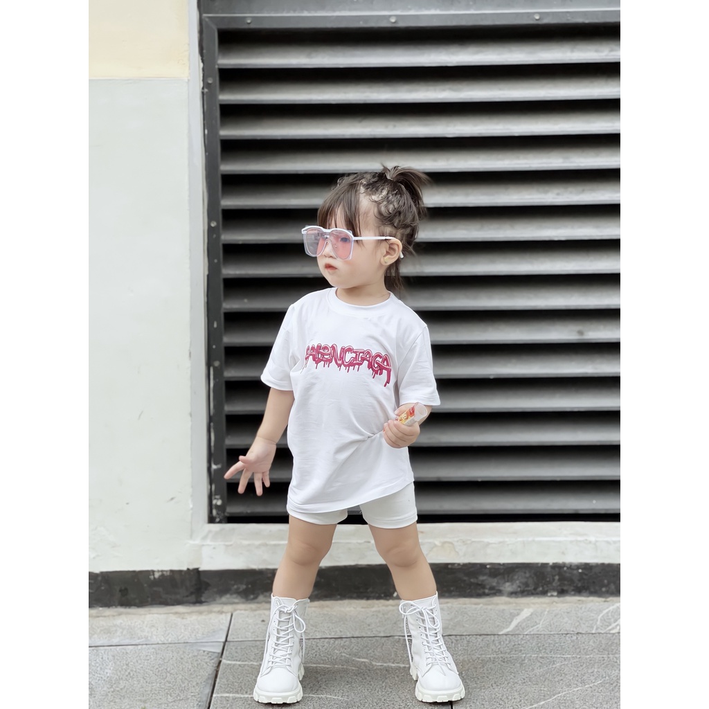 Áo thun Balen  Pinky cho bé , áo phông trẻ em unisex , Kid_genZ