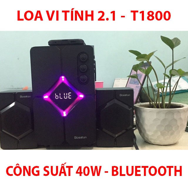 Loa vi tính bluetooth Bosston T1800 ❤️FREESHIP❤️ Công suất 40W, BH chính hãng 12 tháng - Led RGB - Bibitechs