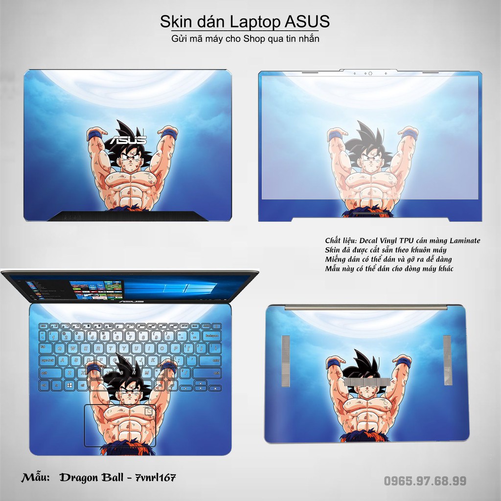 Skin dán Laptop Asus in hình Dragon Ball _nhiều mẫu 3 (inbox mã máy cho Shop)