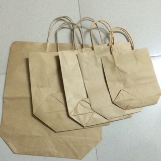 Combo 50 túi giấy xi măng có quai các kt