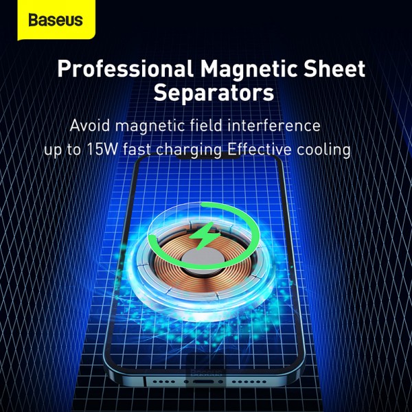 Đế giữ WXJN-01 điện thoại nam châm MagSafe Sạc không dây Baseus Big Energy Car Mount Wireless Charger